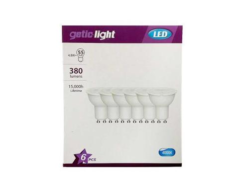 Veiling - 10x Energetic LED-spot GU10 4,8W 4000K 6-PACK, Huis en Inrichting, Lampen | Spots