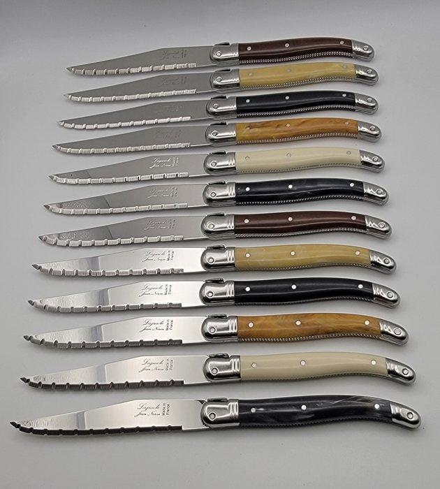 Laguiole - Jean Néron - Tafelmessenset (12) - ABS - Couteaux, Antiquités & Art, Antiquités | Ustensiles de cuisine