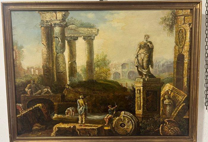 Italiaanse school (XX) - Capriccio, Antiek en Kunst, Kunst | Schilderijen | Klassiek