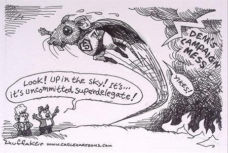 Pentekening Amerika - Niet-toegewijde supergedelegeerden, Antiek en Kunst, Kunst | Tekeningen en Fotografie, Verzenden