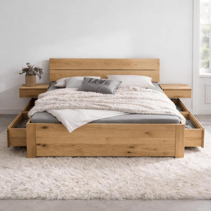 Forestales Aurelian Massief Houten Ledikant met Lades - 180, Huis en Inrichting, Slaapkamer | Bedden