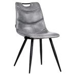 Stoelen | BAROSSA |  Kunstleer/Metaal | Light Grey | Zwarte, Zakelijke goederen, Verzenden, Nieuw in verpakking