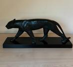 Max le Verrier - sculptuur, Art Deco Black Panther sculpture
