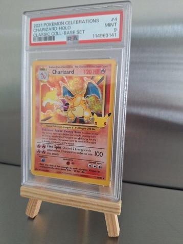 Pokémon - 1 Graded card - Dracaufeu 4/102 Foil - PSA 9 -