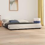 vidaXL Bedframe massief grenenhout zwart 160x200 cm, Huis en Inrichting, Slaapkamer | Bedden, Verzenden, Nieuw