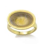 Ring Geel goud, Oud-Romeins agaatdiepdruk van Pegasus in, Handtassen en Accessoires