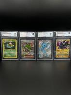 Pokémon - 4 Graded card - IVYSAUR HOLO & CLIVE FA - SPECIAL, Hobby en Vrije tijd, Verzamelkaartspellen | Pokémon, Nieuw