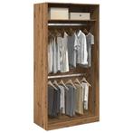 vidaXL Kledingkast 100x50x200 cm bewerkt hout artisanaal, Huis en Inrichting, Kasten | Kleerkasten, Verzenden, Nieuw