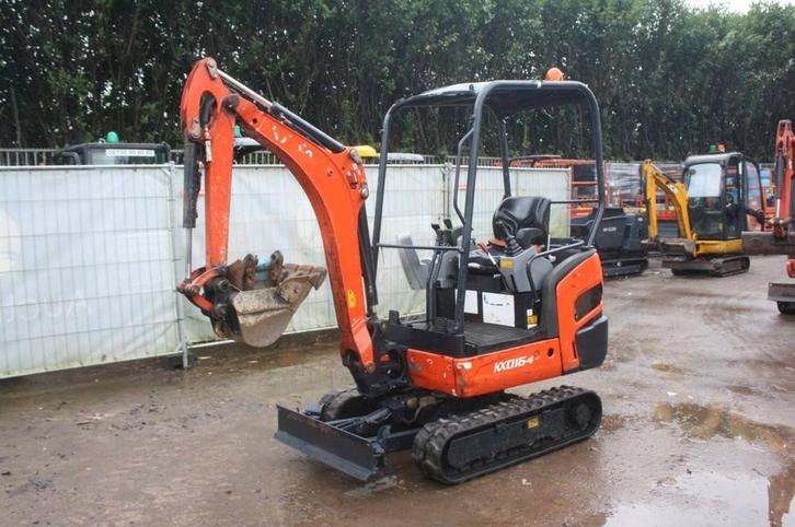 Veiling: Minigraver Kubota KX016-4 Diesel 9.6kW 2016, Zakelijke goederen, Machines en Bouw | Kranen en Graafmachines, Ophalen
