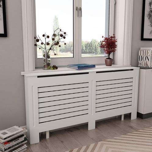 vidaXL Radiatorombouwen 2 st 172x19x81,5 cm MDF wit, Doe-het-zelf en Bouw, Verwarming en Radiatoren, Nieuw, Verzenden