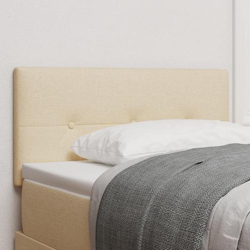 vidaXL LED Hoofdeinde Met Knopen Tufted Crème 80 cm Stof, Huis en Inrichting, Slaapkamer | Bedden, Nieuw, Verzenden