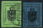 Italie 1918 - Merano 2 et 5 type heller II + 10 type heller, Gestempeld