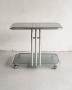 Bijzettafel - Staal, Glas - Koffietafel van gechromeerd