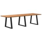 vidaXL Eettafel rechthoekig 280x90x74 cm massief eikenhout, Huis en Inrichting, Tafels | Eettafels, Verzenden, Nieuw