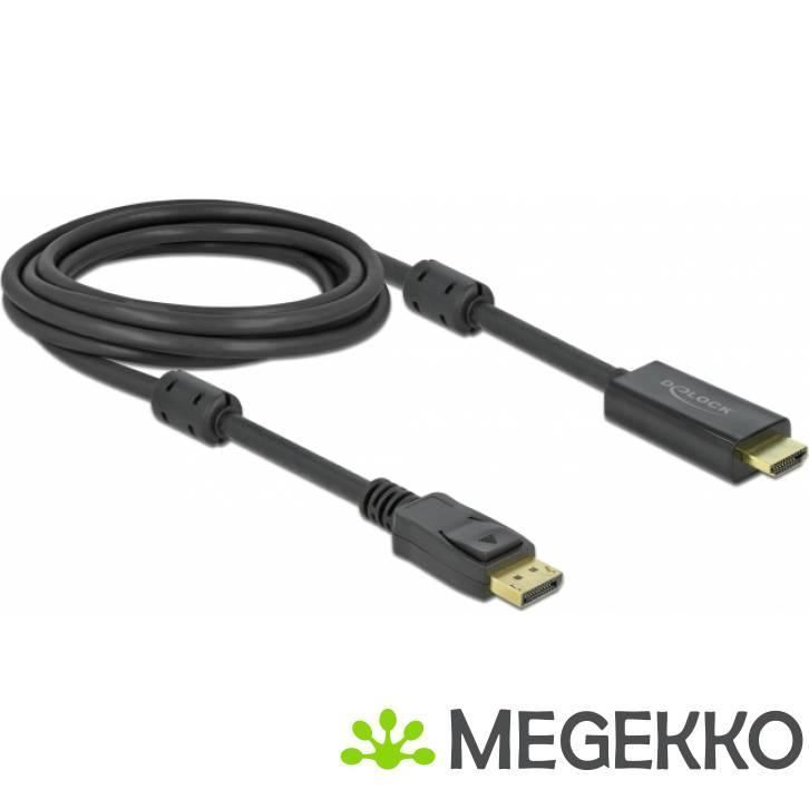 Delock 85957 Actieve DisplayPort 1.2 naar HDMI-kabel 4K 60, Computers en Software, Overige Computers en Software, Nieuw, Verzenden