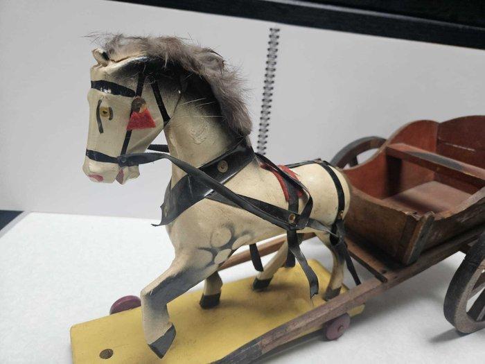 onbekend - Speelgoed Paard en wagen - 1920-1930 - Duitsland, Antiek en Kunst, Antiek | Speelgoed