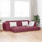vidaXL Vloersofa Bed 2-in-1 Bordeauxrood 245x150x60.5 cm, Huis en Inrichting, Verzenden, Nieuw
