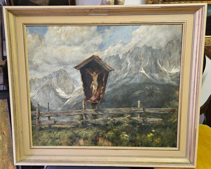 Österreichische Schule (XIX-XX) - Wilder Kaiser bei Gosing, Antiek en Kunst, Kunst | Schilderijen | Klassiek