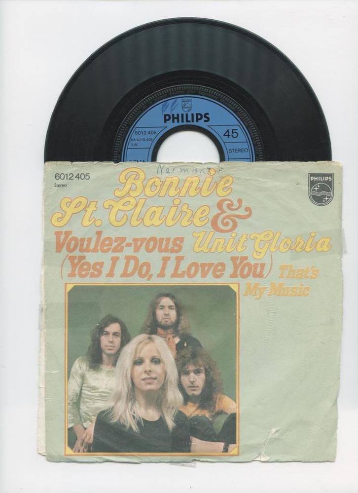 Bonnie St. Claire & Unit Gloria – Voulez-vous (Yes I Do, I L, Cd's en Dvd's, Vinyl Singles, Ophalen of Verzenden