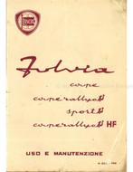 1968 LANCIA FULVIA COUPE (RALLYE) | SPORT (RALLYE), Autos : Divers, Modes d'emploi & Notices d'utilisation