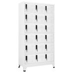 vidaXL Lockerkast 90x40x180 cm staal wit, Huis en Inrichting, Kasten | Overige, Verzenden, Nieuw