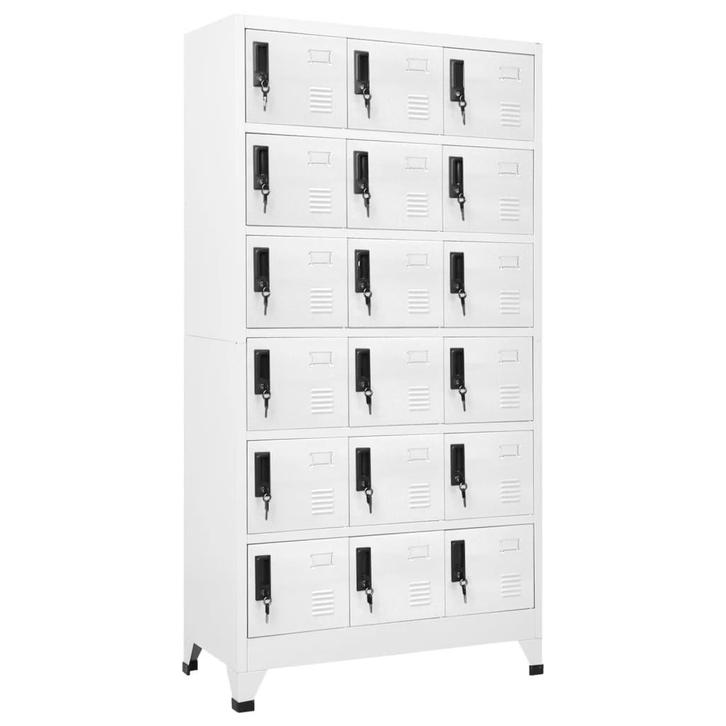 vidaXL Lockerkast 90x40x180 cm staal wit, Huis en Inrichting, Kasten | Overige, Nieuw, Verzenden