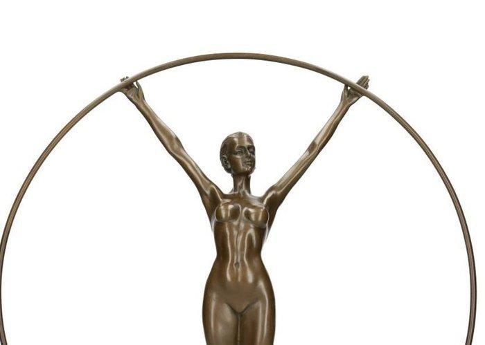 Figurine - Lady ballerina - Bronze, Marbre, Antiek en Kunst, Kunst | Designobjecten