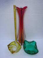 Murano, Val Saint Lambert - Vaas (3) - Kristal, Muranoglas, Antiek en Kunst