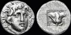 Hemidrachm ca 170-150bc Caria Rhodes Ar plinthophoric hem..., Postzegels en Munten, Verzenden