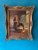 Hollandse School 2 - Vrouw met kind in interieur, Van Dinten