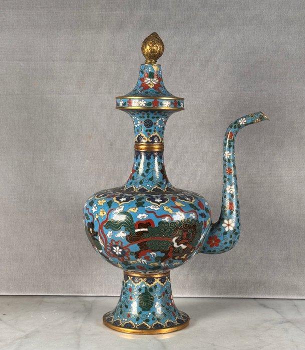 Vaas - Brons - China - Qing Dynastie (1644-1911) - Cloissone, Antiek en Kunst, Antiek | Overige Antiek