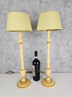 Buffet tafellamp (2) - Hout, Linnen - Klassieke High-ends