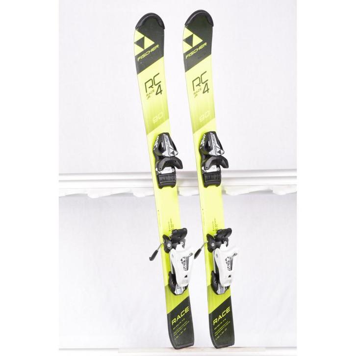 110 130 kinder skis FISCHER RC4 RACE Jr, yellow/black + Fis, Sport en Fitness, Skiën en Langlaufen, Ski, 100 tot 140 cm, Carve