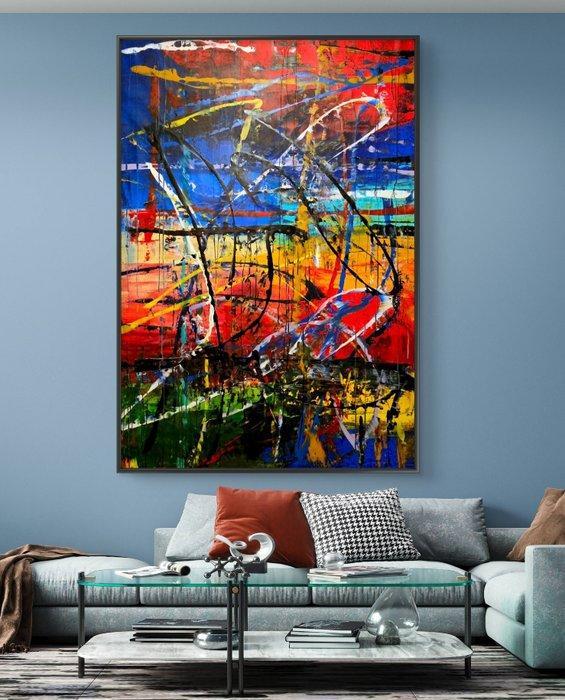 Micha Lenartowicz - Abstract Composition - XXL, Antiquités & Art, Art | Peinture | Moderne