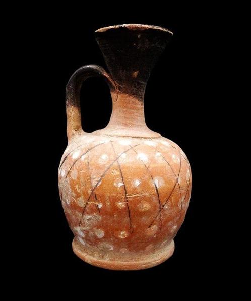 Oud Grieks Lécythe aryballisque - motief van diamanten - 4e, Antiek en Kunst, Antiek | Overige Antiek