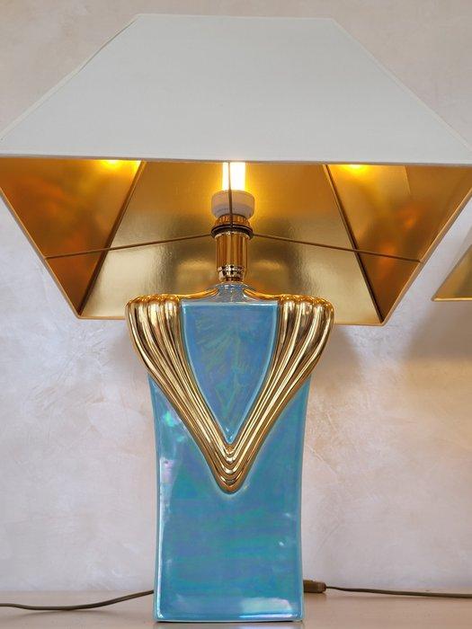 Lamp - Keramiek - Paar tafellampen – keramische poten met, Antiek en Kunst, Curiosa en Brocante