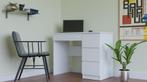 Bureau Antraciet Eiken kleur Wit (Kantoor), Verzenden, Nieuw, Bureau