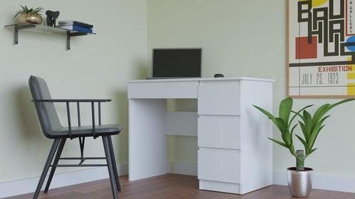 Bureau Antraciet Eiken kleur Wit (Kantoor), Huis en Inrichting, Bureaus, Bureau, Nieuw, Verzenden