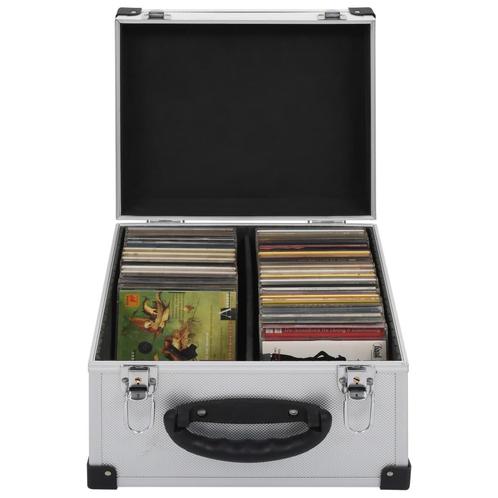 vidaXL Cd-koffer voor 40 cds aluminium ABS zilverkleurig, Computers en Software, Harde schijven, Nieuw, Verzenden