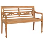 vidaXL Batavia bank 120 cm teakhout, Tuin en Terras, Verzenden, Nieuw