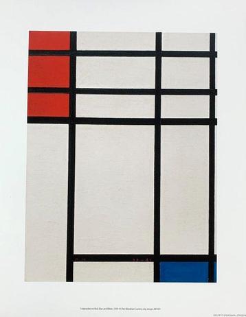 Piet Mondrian - Composition in Red Blue and White, 1941 -