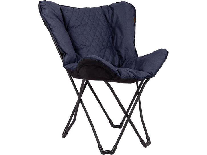 Bo-Camp Himrod - Vlinderstoel - Gepolsterd - Blauw, Huis en Inrichting, Woonaccessoires | Overige, Zo goed als nieuw, Verzenden