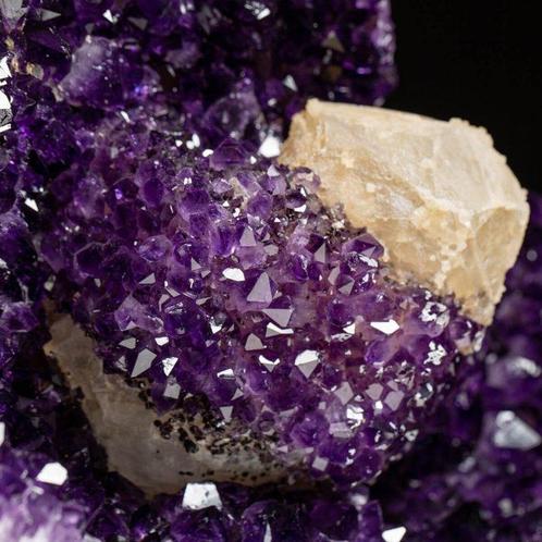 Amethist Geode met Calciet Kristal - Decoratieve geode op, Collections, Minéraux & Fossiles