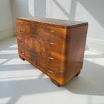 Ladekast - Walnoot, Hout, Messing, Wortelnotenhout