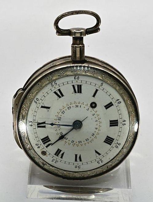 CHMP - Silber Lepine Kalenderspindeluhr - Tagdatum -, Handtassen en Accessoires, Horloges | Heren