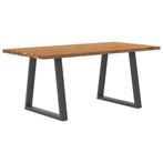 vidaXL Eettafel rechthoekig 180x90x74 cm massief eikenhout, Huis en Inrichting, Tafels | Eettafels, Verzenden, Nieuw