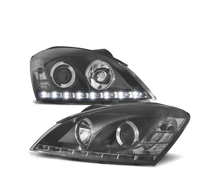 Phares Pour Kia Ceed 07-09 Diurnes Fond Chromé, Auto-onderdelen, Verlichting, Verzenden