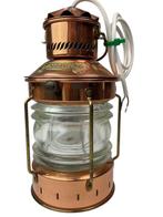 Koperen ankerlantaarn Anchor lamp - Cuivre, Verre, Antiek en Kunst