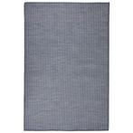 vidaXL Buitenkleed platgeweven 120x170 cm blauw, Verzenden, Nieuw