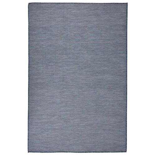 vidaXL Buitenkleed platgeweven 120x170 cm blauw, Huis en Inrichting, Stoffering | Tapijten en Vloerkleden, Nieuw, Verzenden